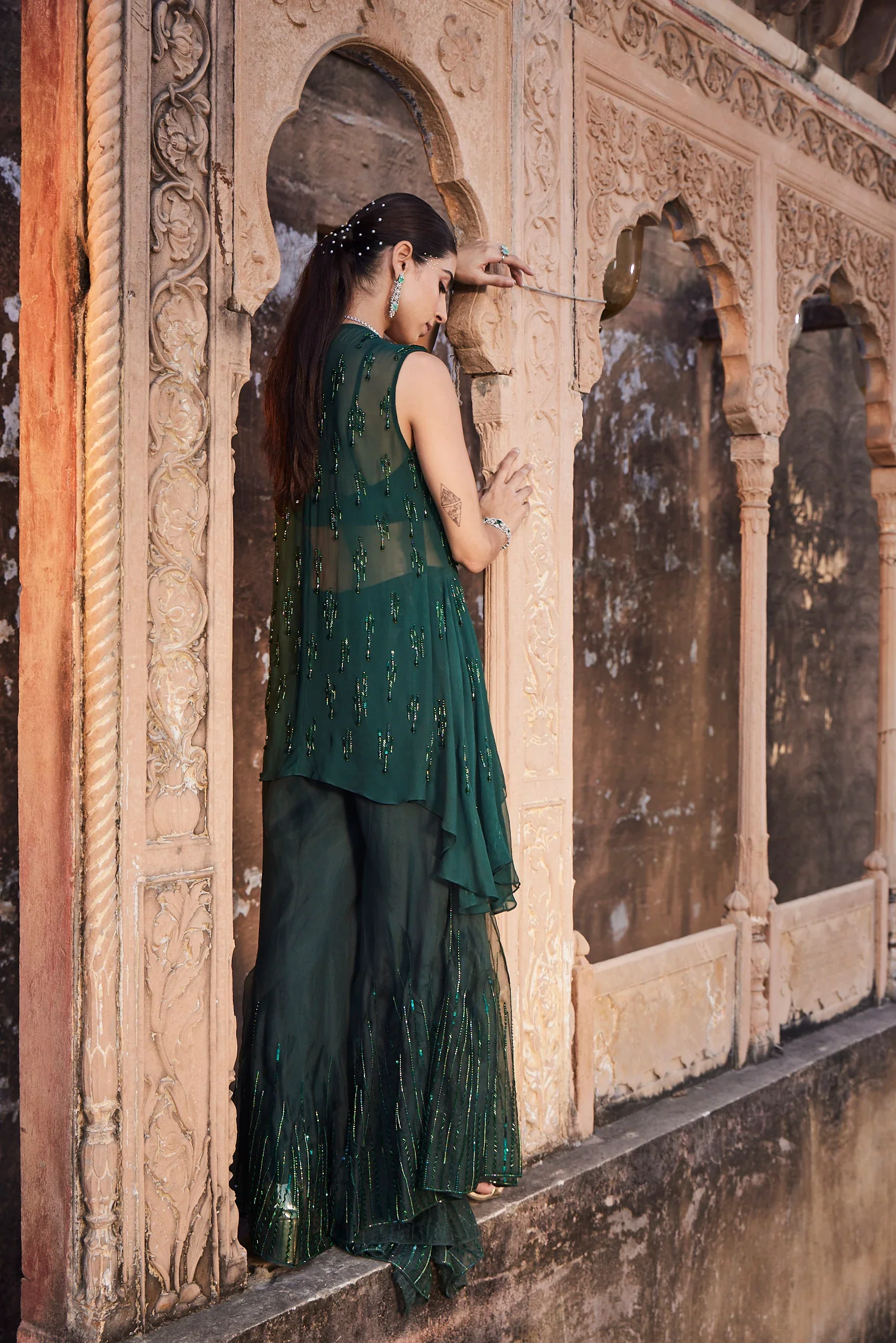 Green Jacket And Pants Set - Image 5