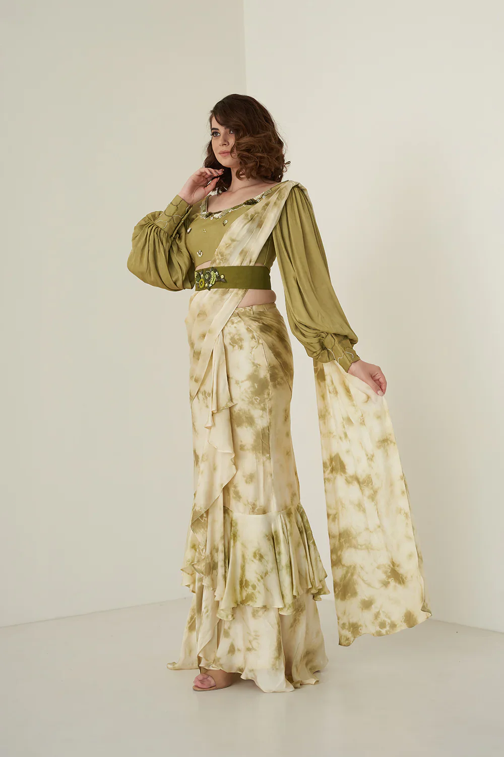 Green Saree - Image 3