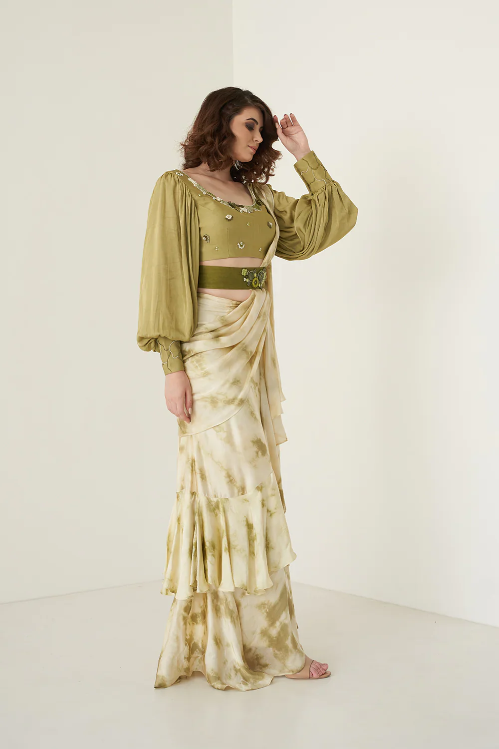 Green Saree - Image 4