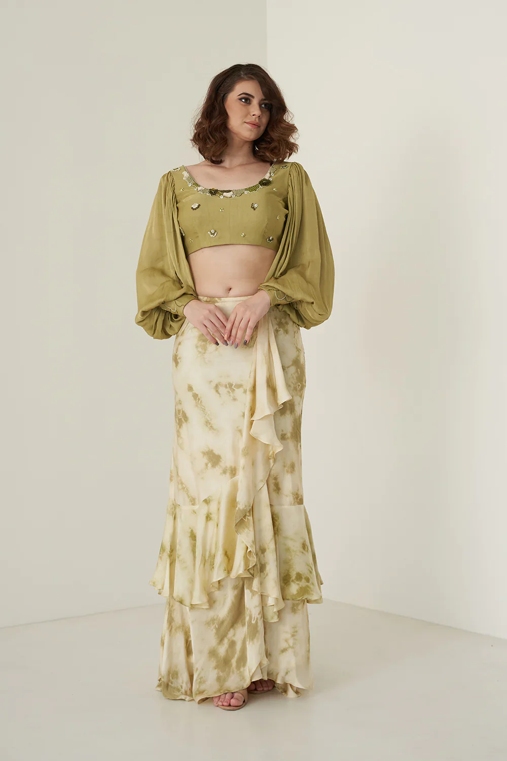 Green Saree - Image 5