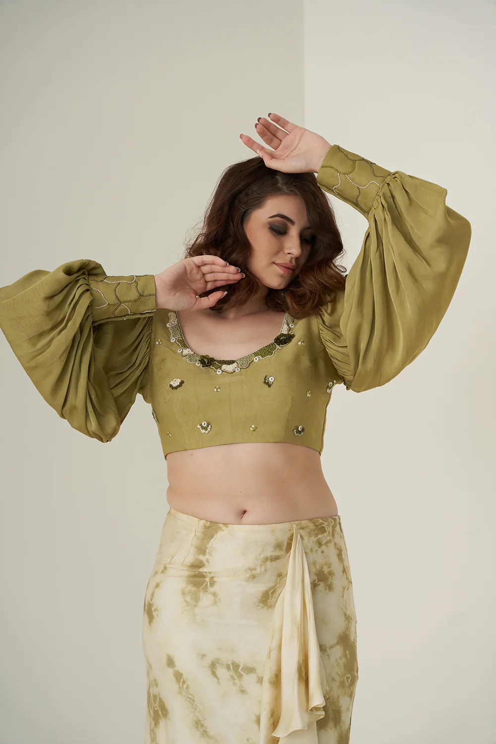 Green Saree - Image 7