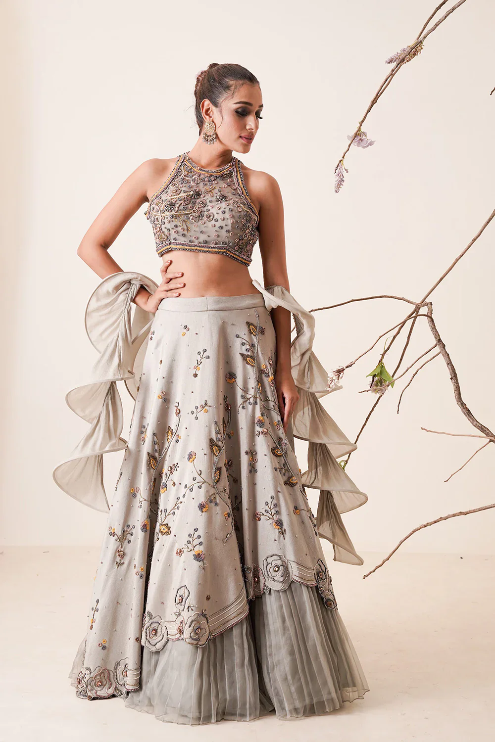 Grey Lehenga - Image 10
