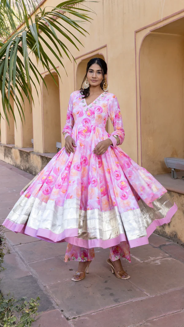 Haadiya Muslin Anarkali Set - Image 2