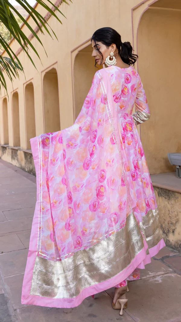 Haadiya Muslin Anarkali Set - Image 8