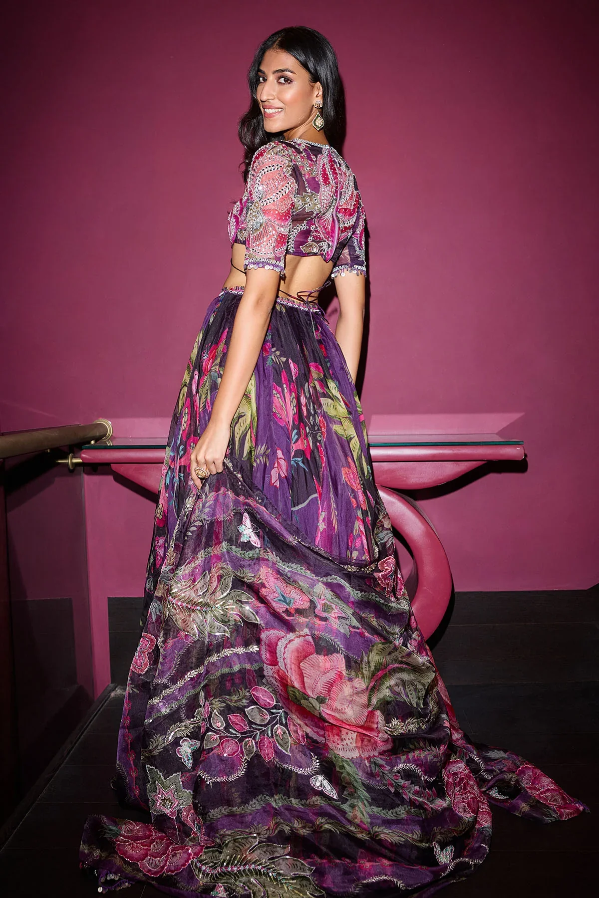 Hadia - Hand Embroidered Signature Blouse and Dupatta With Lehenga - Image 3