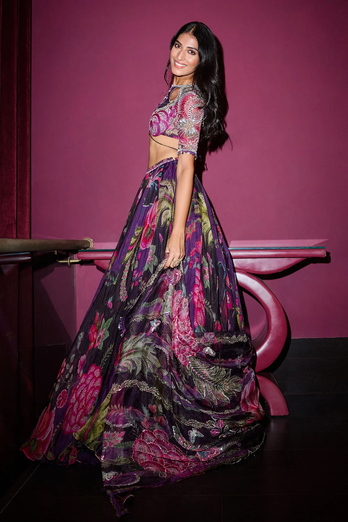 Hadia - Hand Embroidered Signature Blouse and Dupatta With Lehenga - Image 6