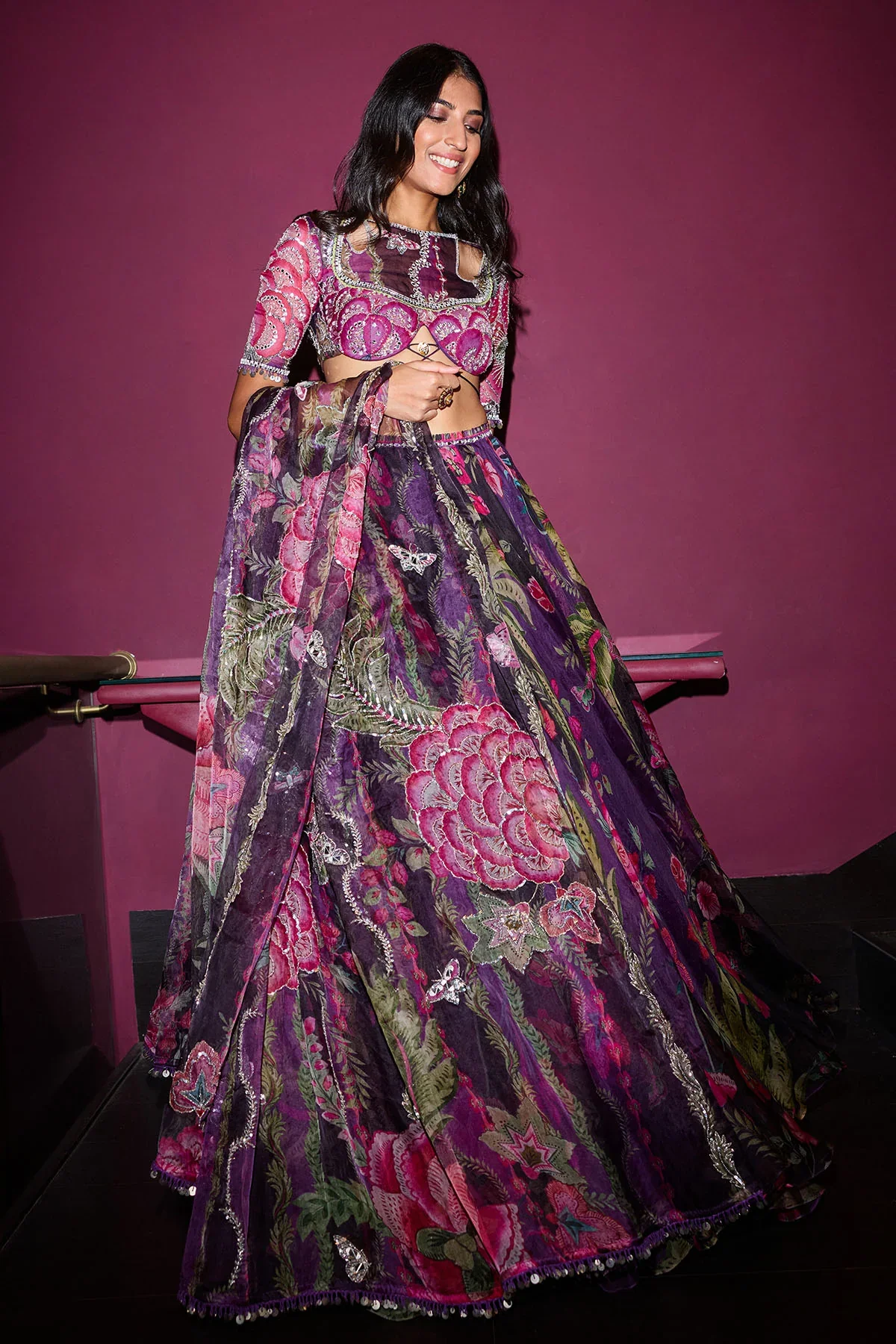 Hadia - Hand Embroidered Signature Blouse and Dupatta With Lehenga - Image 8