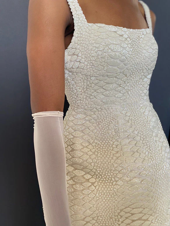 Hand Embroidered Mini Dress - Image 4