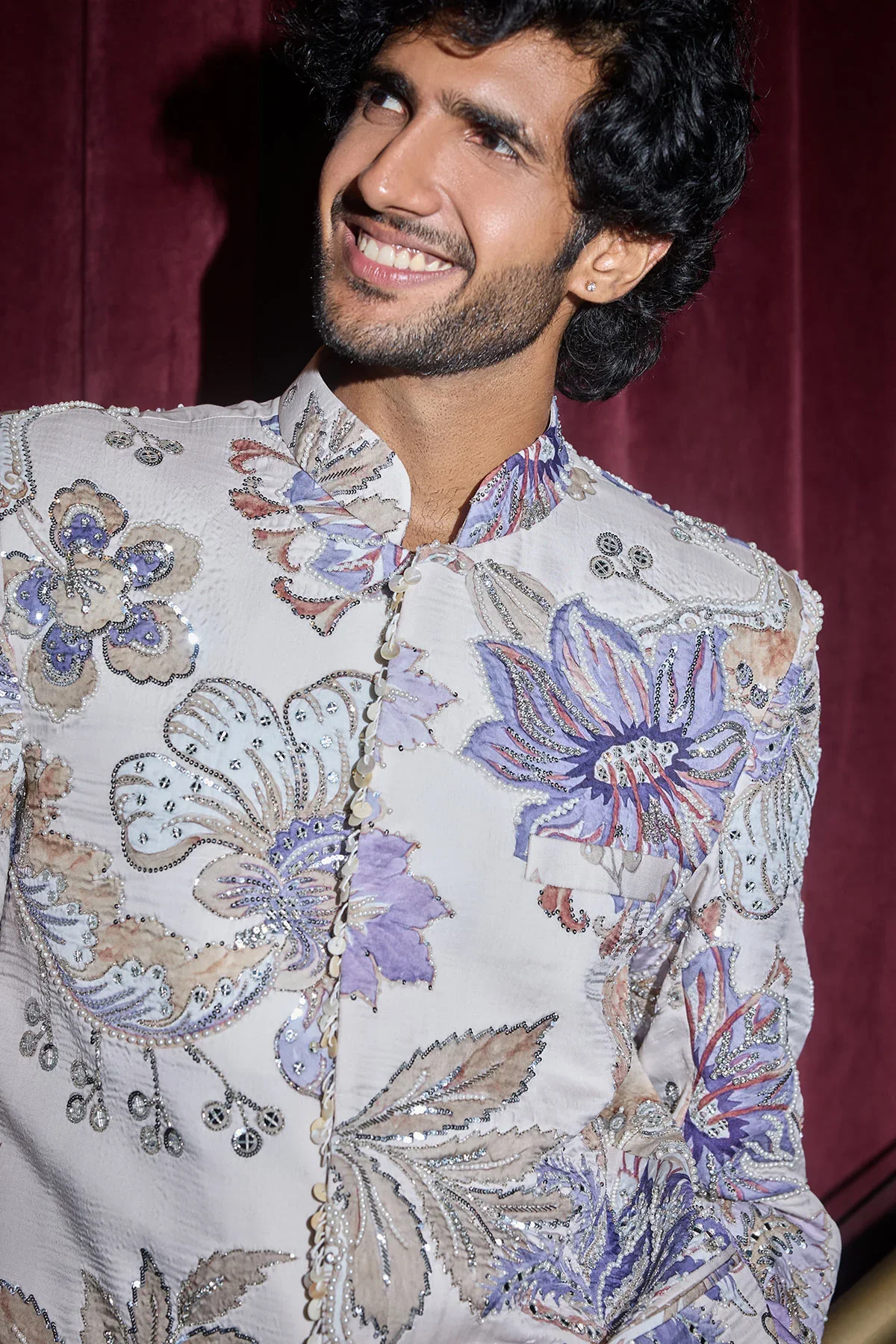 HASAN - Heavy Hand Embroidered Bundgala, Short Kurta and Trousers Set - Image 2