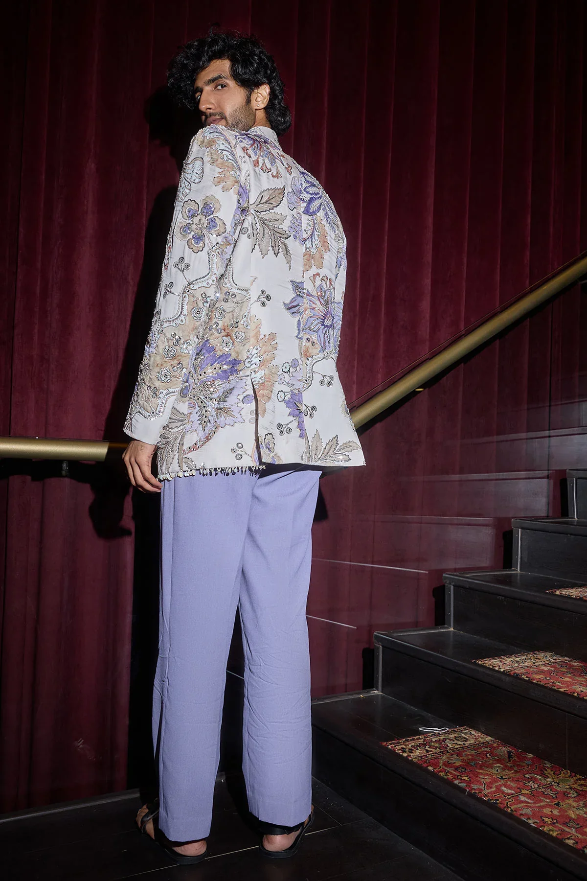 HASAN - Heavy Hand Embroidered Bundgala, Short Kurta and Trousers Set - Image 4