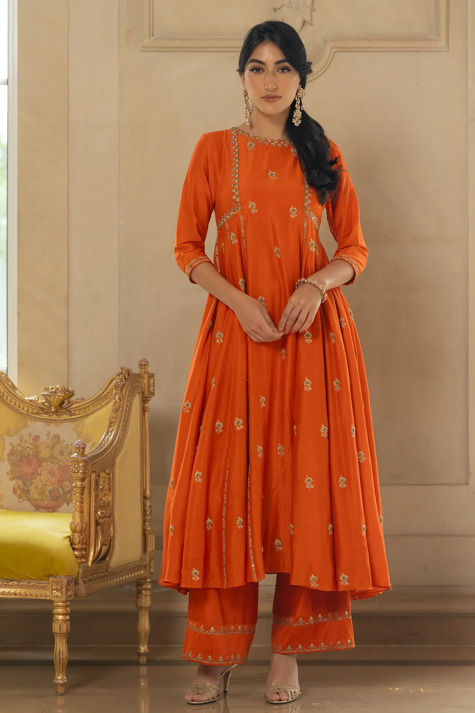 Heavily Embroidered Kurta Set