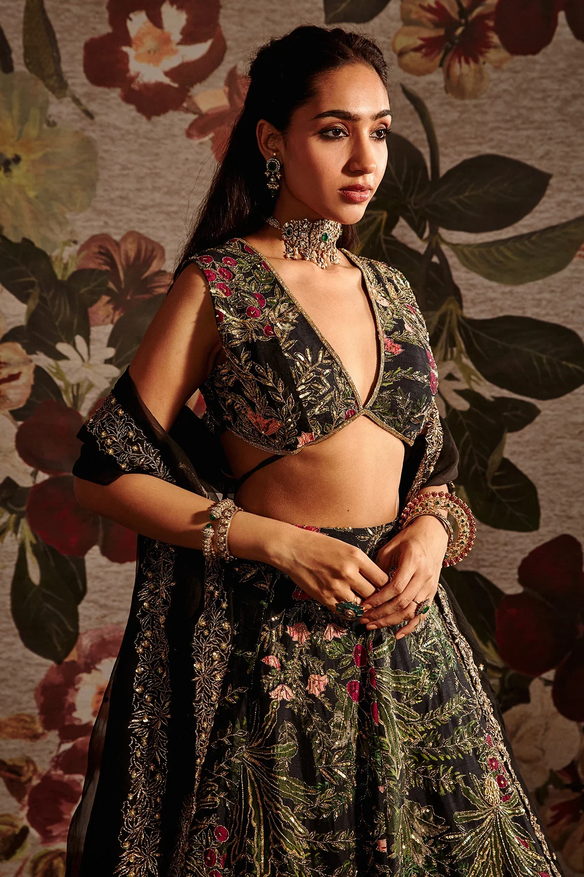 Heavily Embroidered Lehenga - Image 2