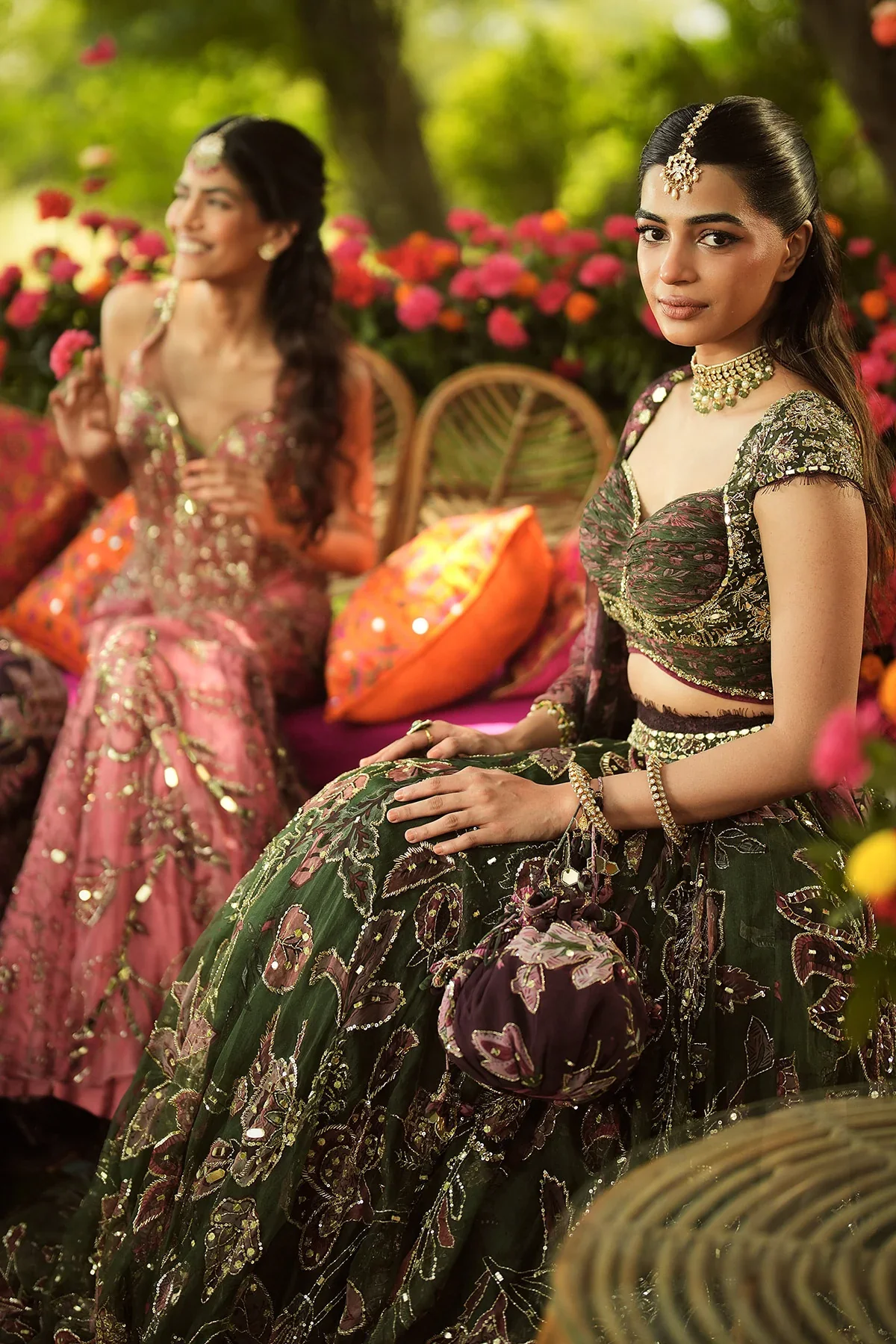 Heavy Embroidered Lehenga With Lace Detailing Dupatta Blouse - Image 7