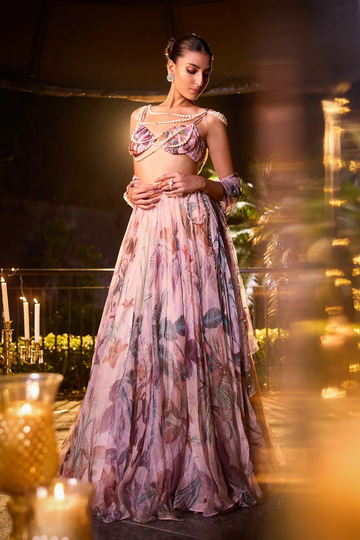 Hiba- Hand Embroidered Blouse and Dupatta with Lehenga