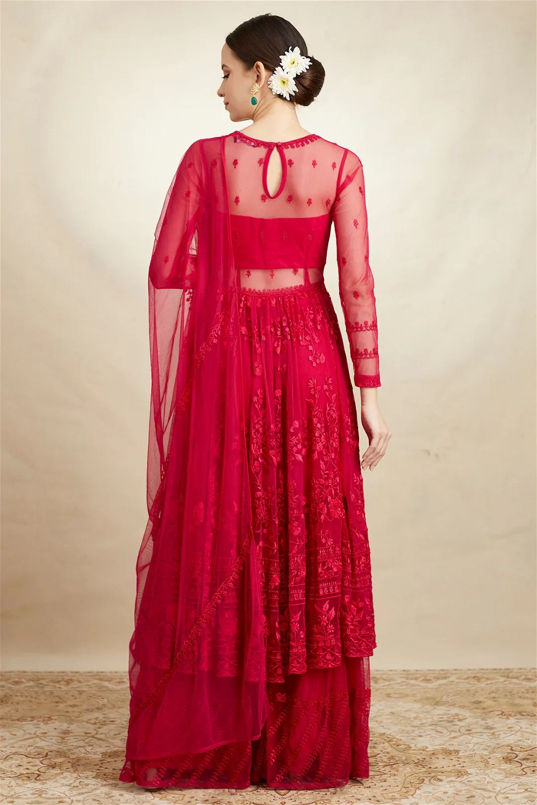 Hot Pink Thread Sharara Set - Image 2