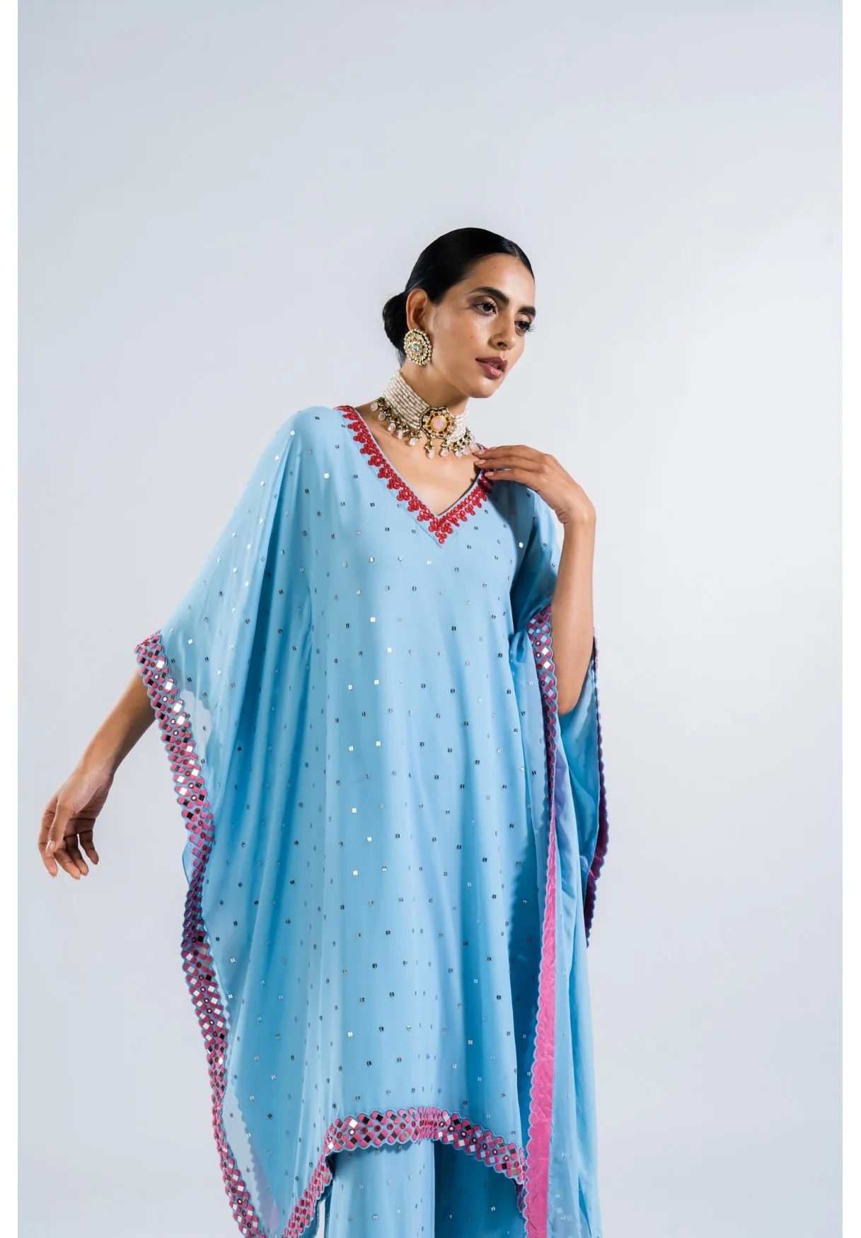Ice Blue Kaftan Set - Image 2