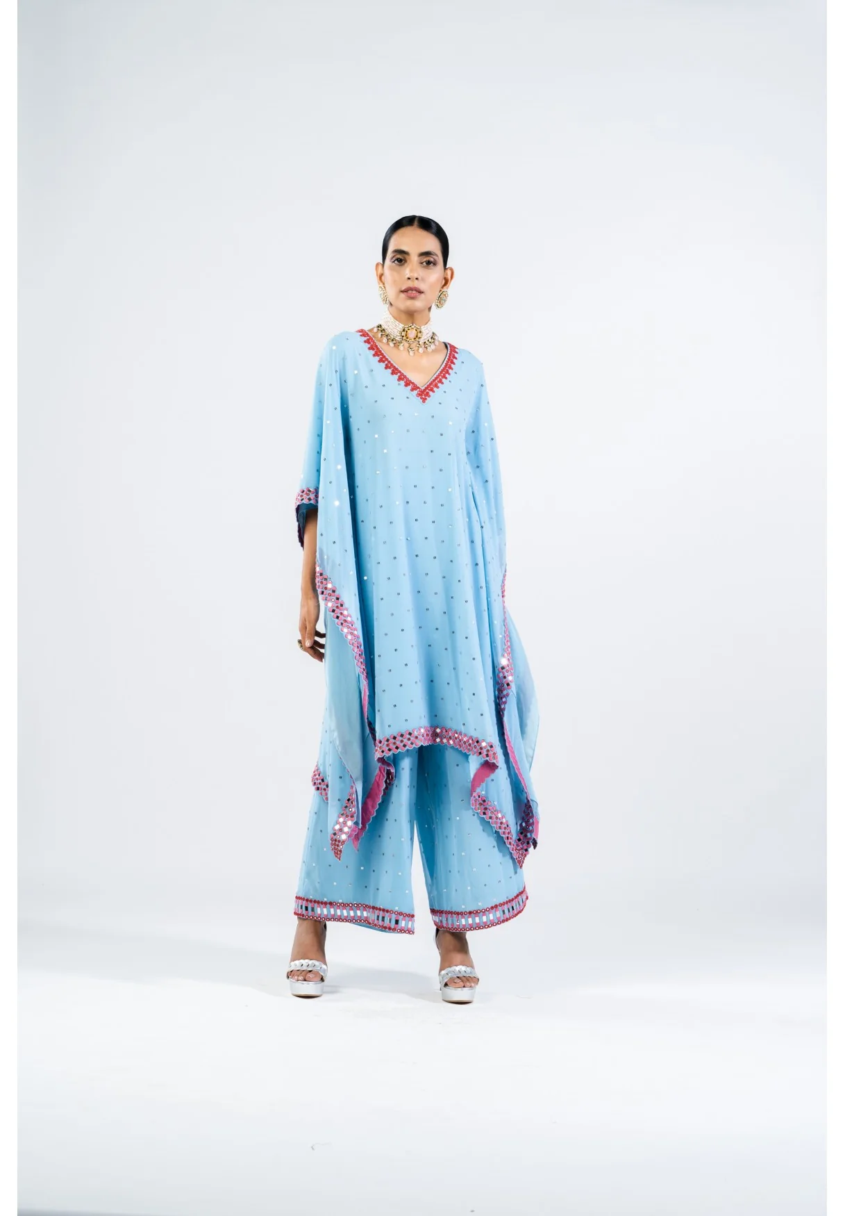 Ice Blue Kaftan Set - Image 3