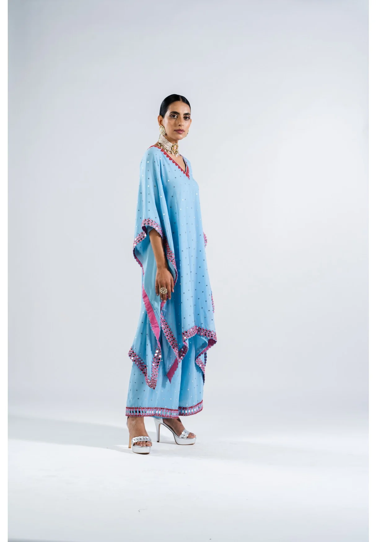 Ice Blue Kaftan Set - Image 5