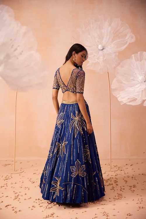 Indigo Floral Gown - Image 3