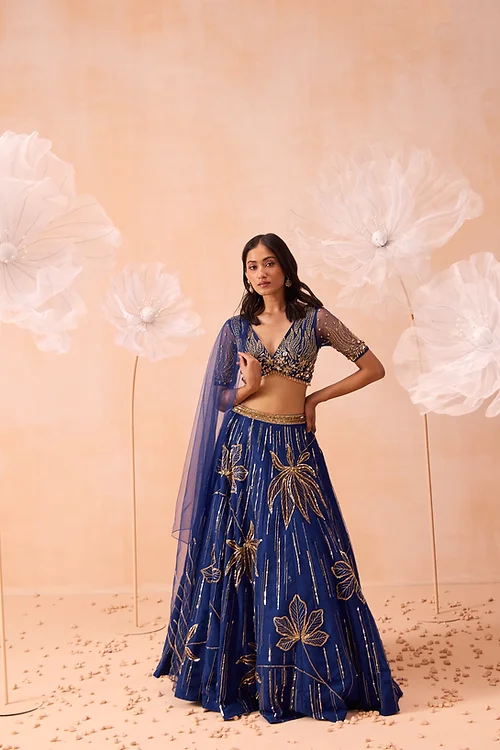 Indigo Floral Gown - Image 4