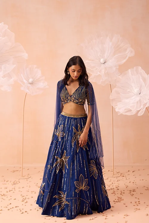 Indigo Floral Gown - Image 5