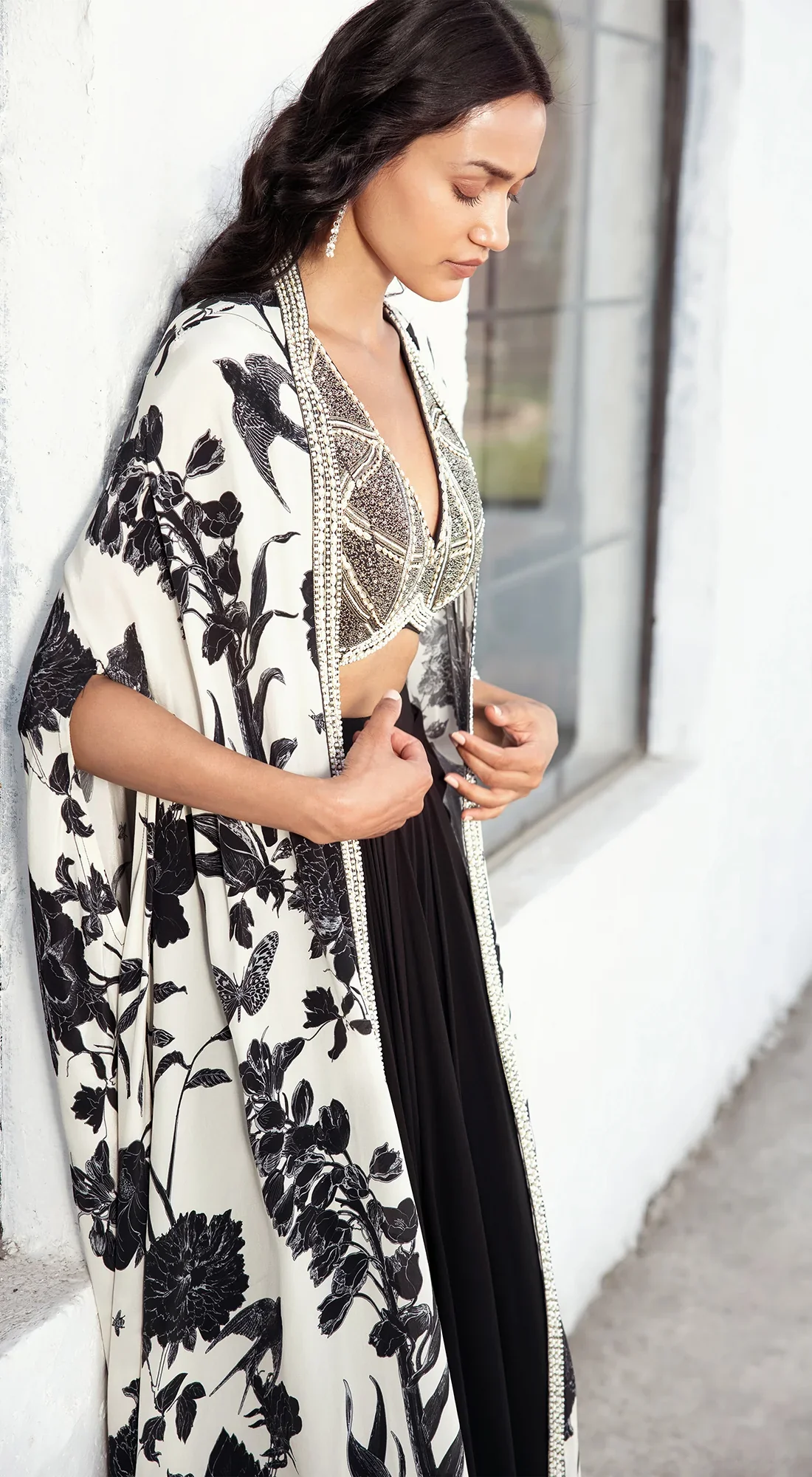 Ivory & Black Skirt Set - Image 5