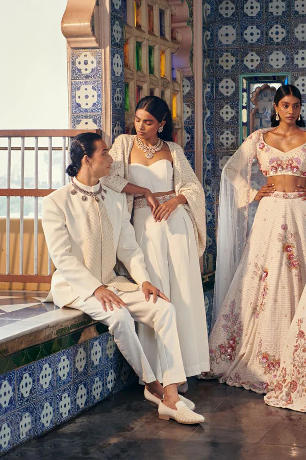 Ivory Embroidered Palazzo Set - Image 2