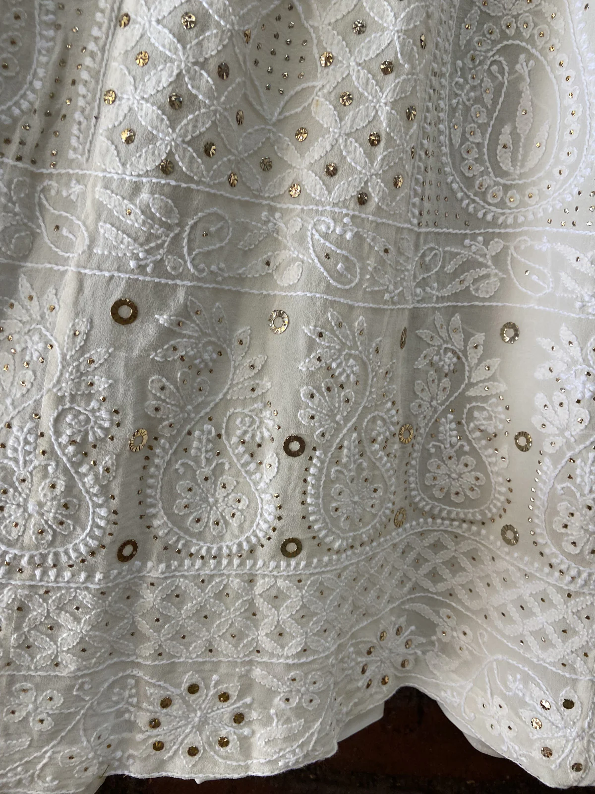 Ivory Lucknowi Anarkali Set - Image 5