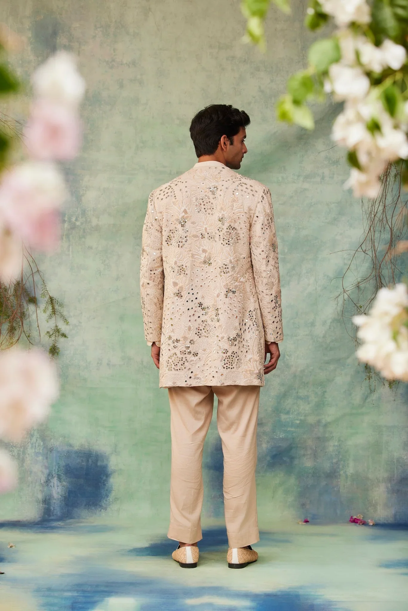Ivory Threadwork Sherwani - Image 4