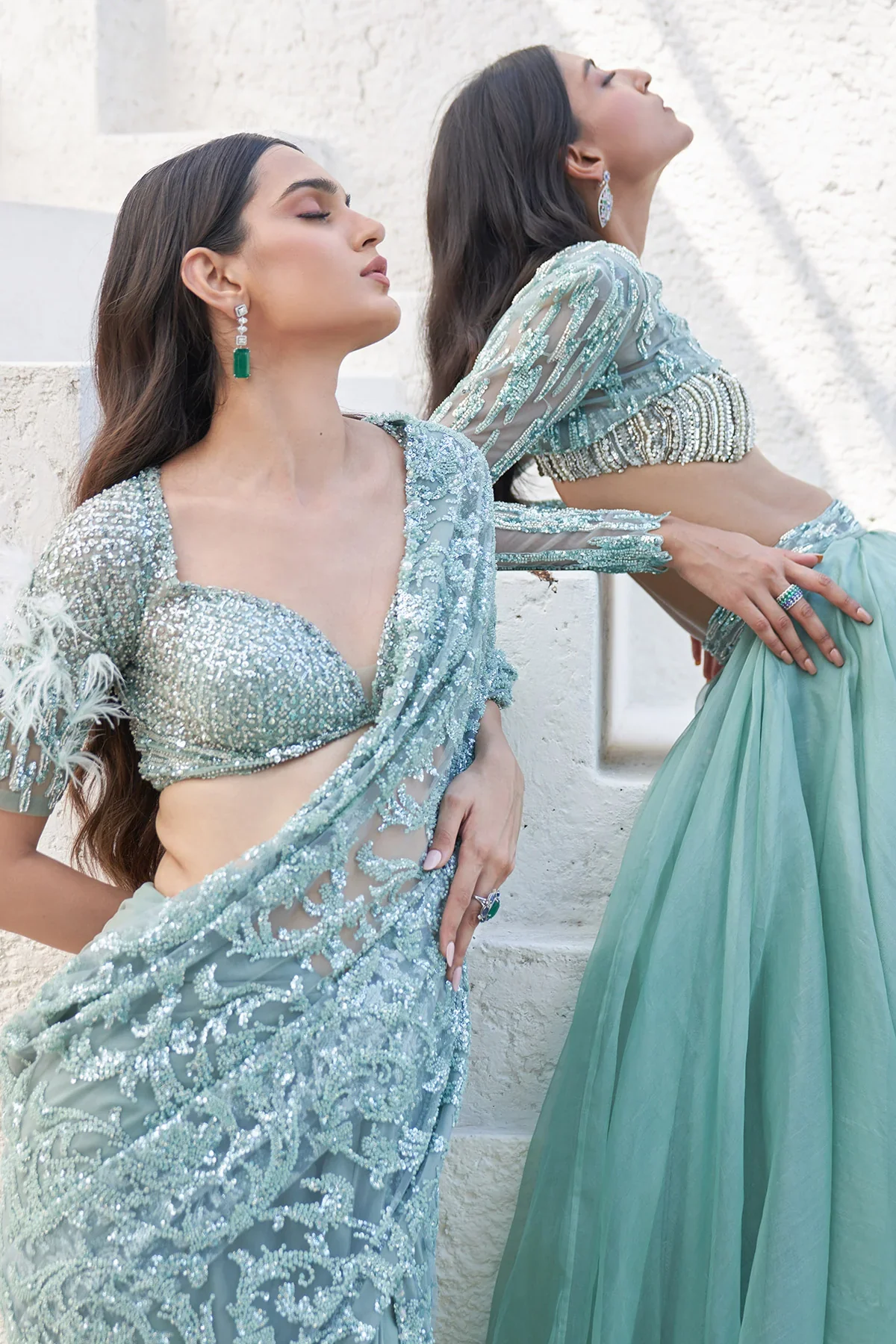 Jaana Embroidered Saree With Blouse - Image 3