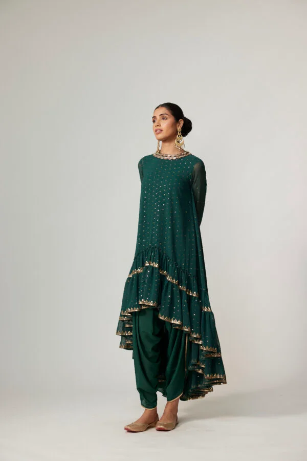 Jade Green Dhoti Kurta Set - Image 2