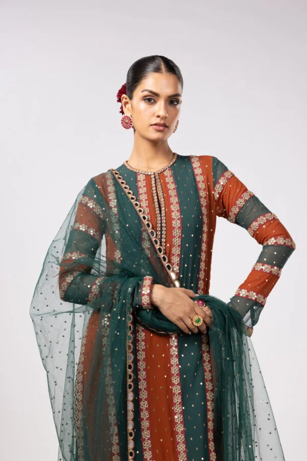 Jade Green Pant Kurta Set - Image 5