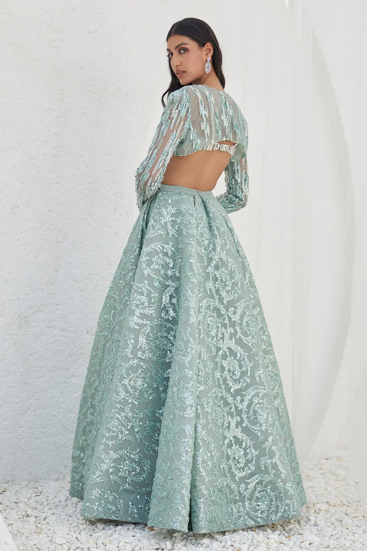 Jamaira Embroidered Lehenga With Blouse - Image 4