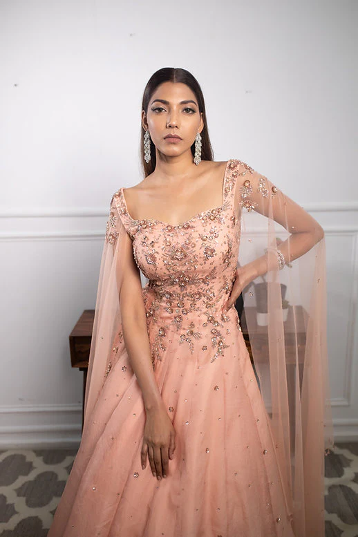 Juliet Peach Gown - Image 5