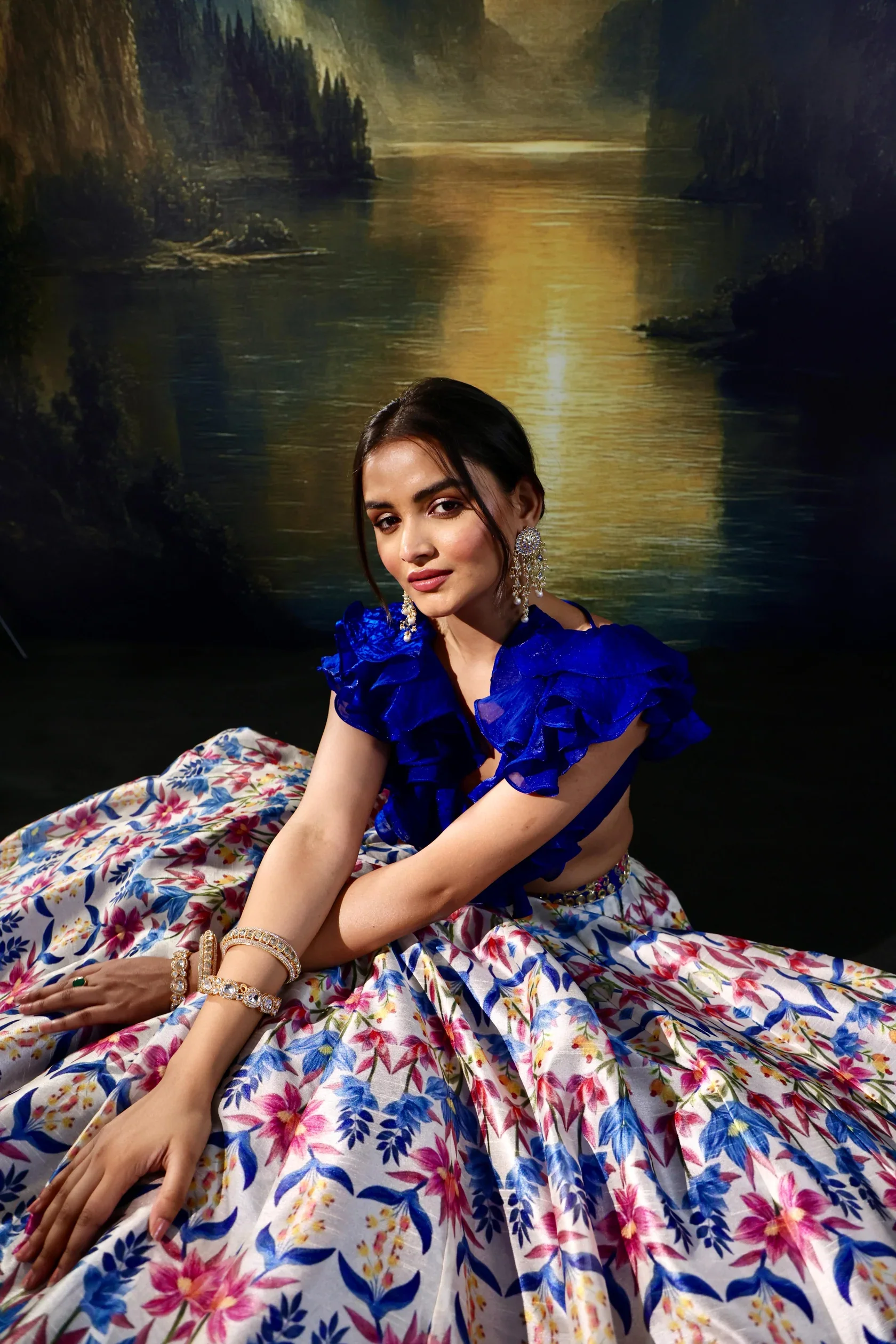 Kaina Multi Colored Silk Lehenga - Image 6
