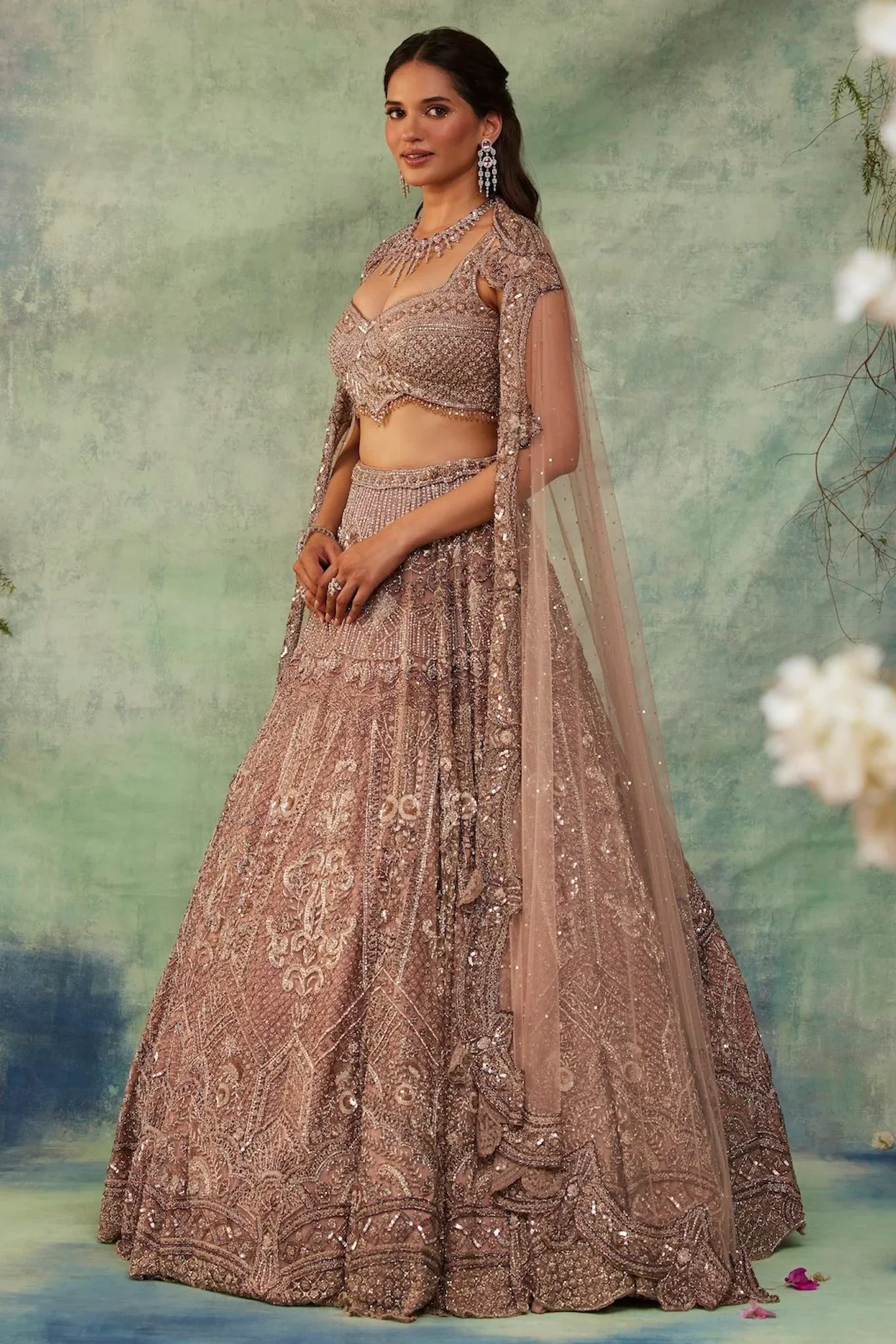 Kashish Dusty Pink Lehenga - Image 3