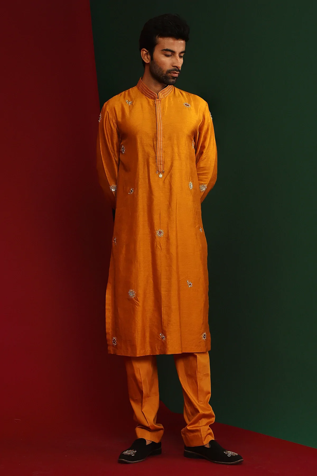 Krish Marigold Embroidered Kurta