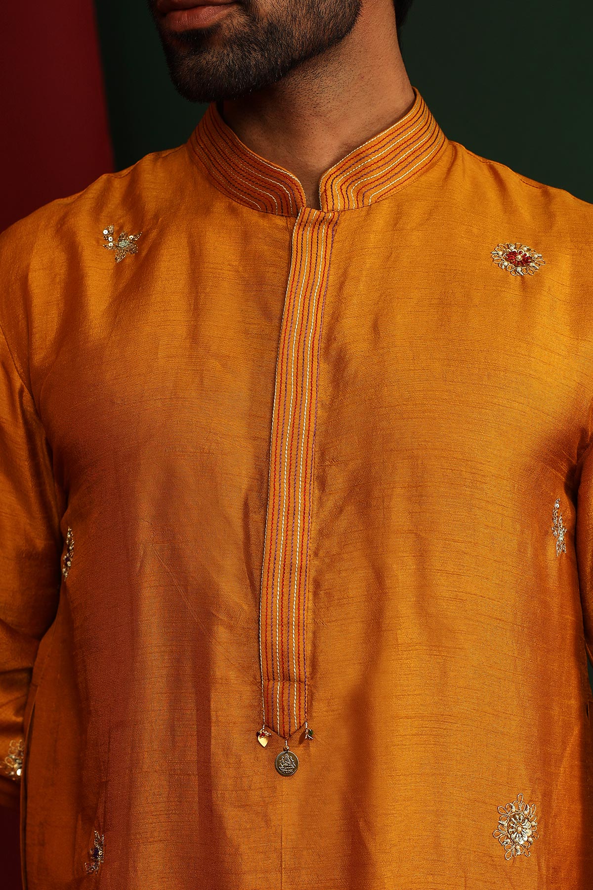 Krish Marigold Embroidered Kurta - Image 5