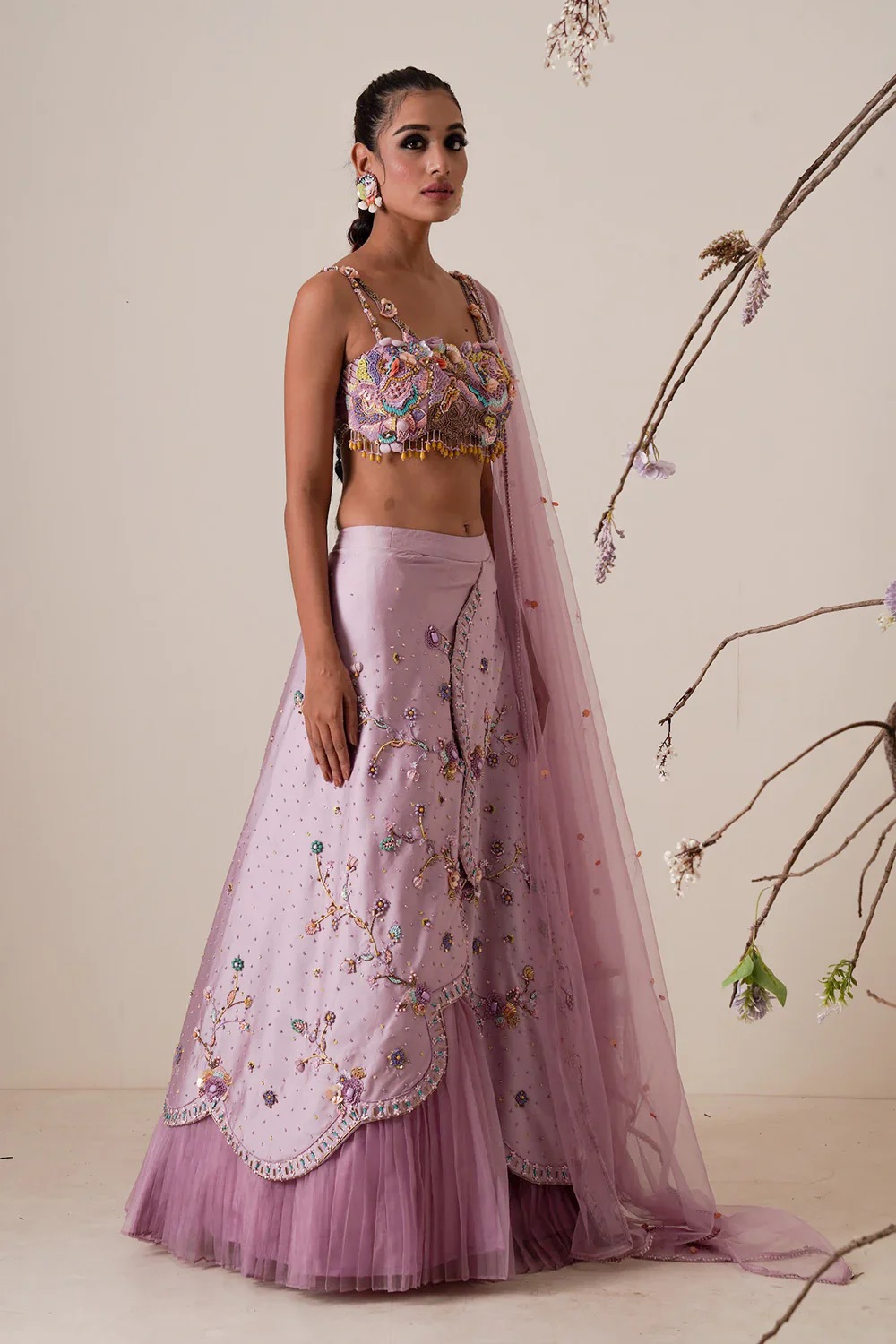 Lavender Lehenga - Image 6