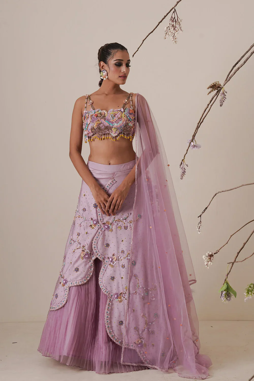 Lavender Lehenga - Image 8