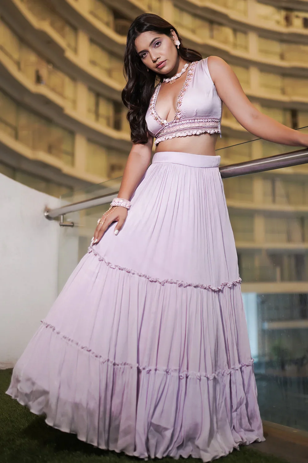 Lavender Lehenga Set - Image 4