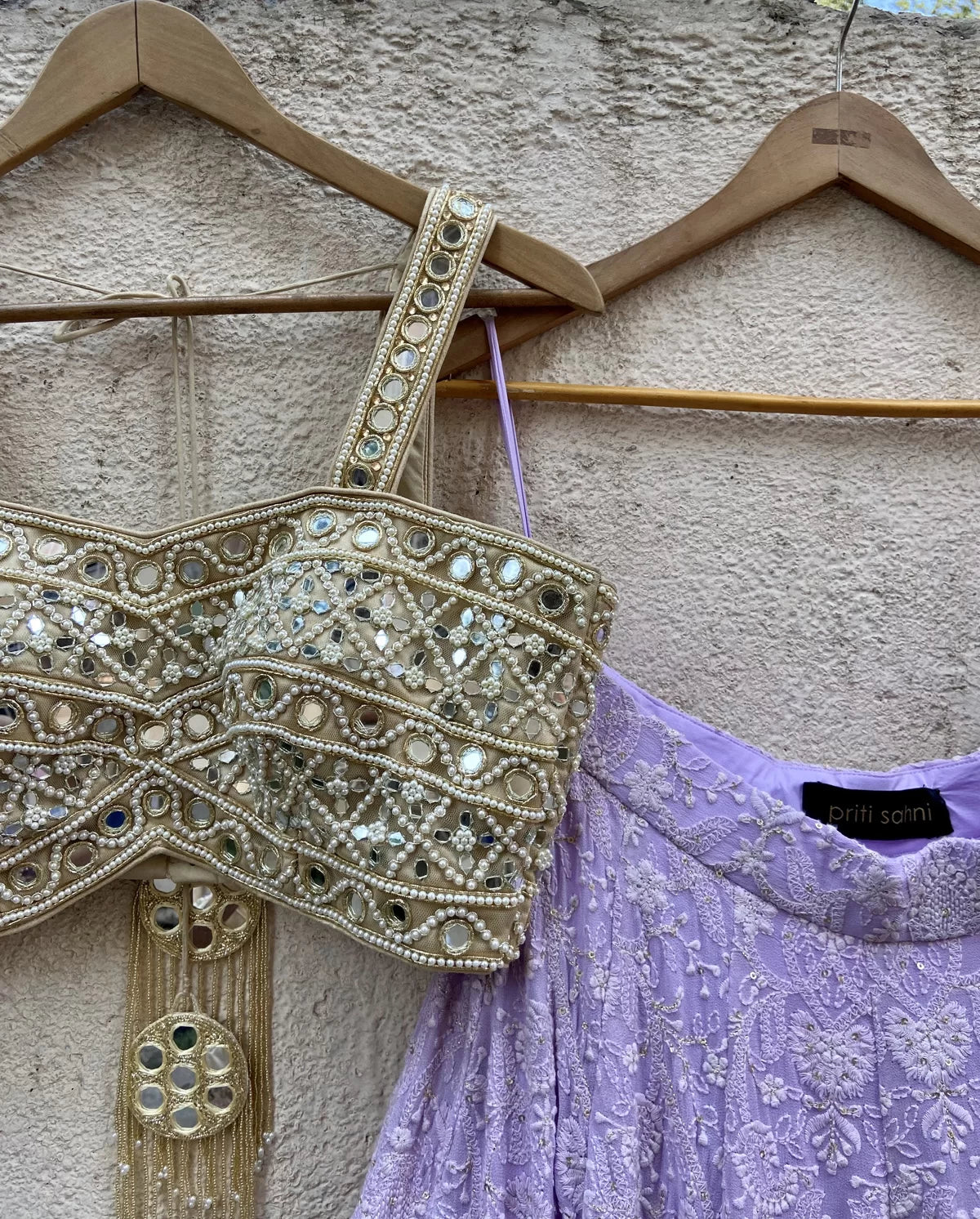 Lavender Lucknowi Lehenga Set - Image 2