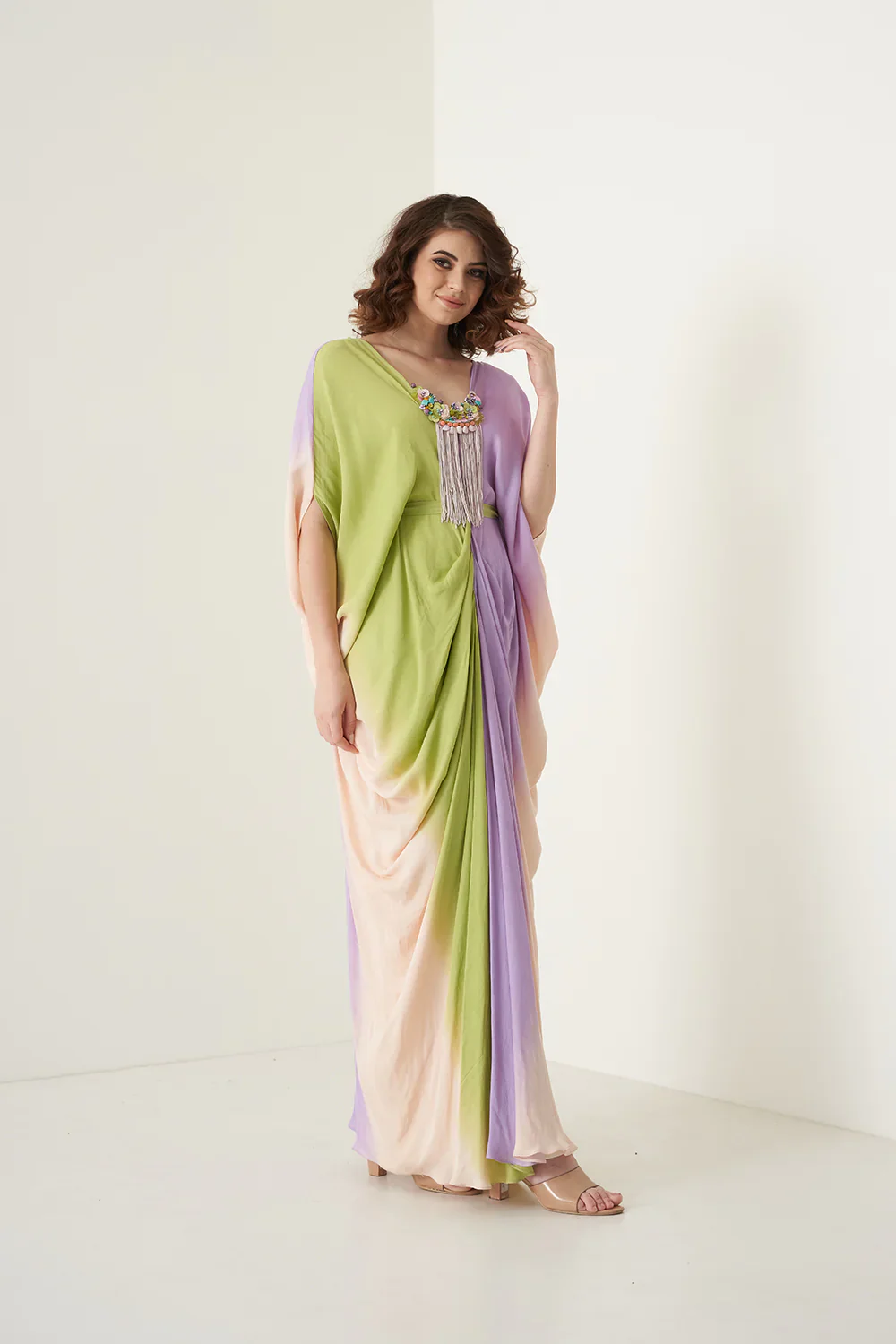 Lavender & Multi Color Kaftaans - Image 4