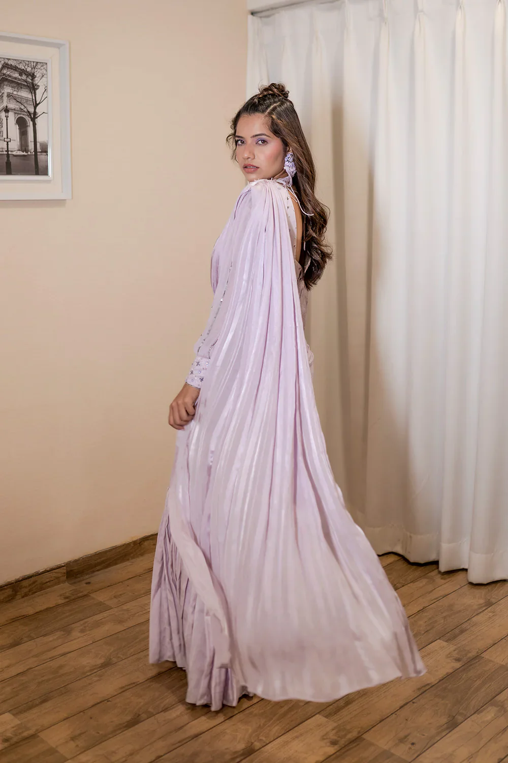 Lavender Saree - Image 2