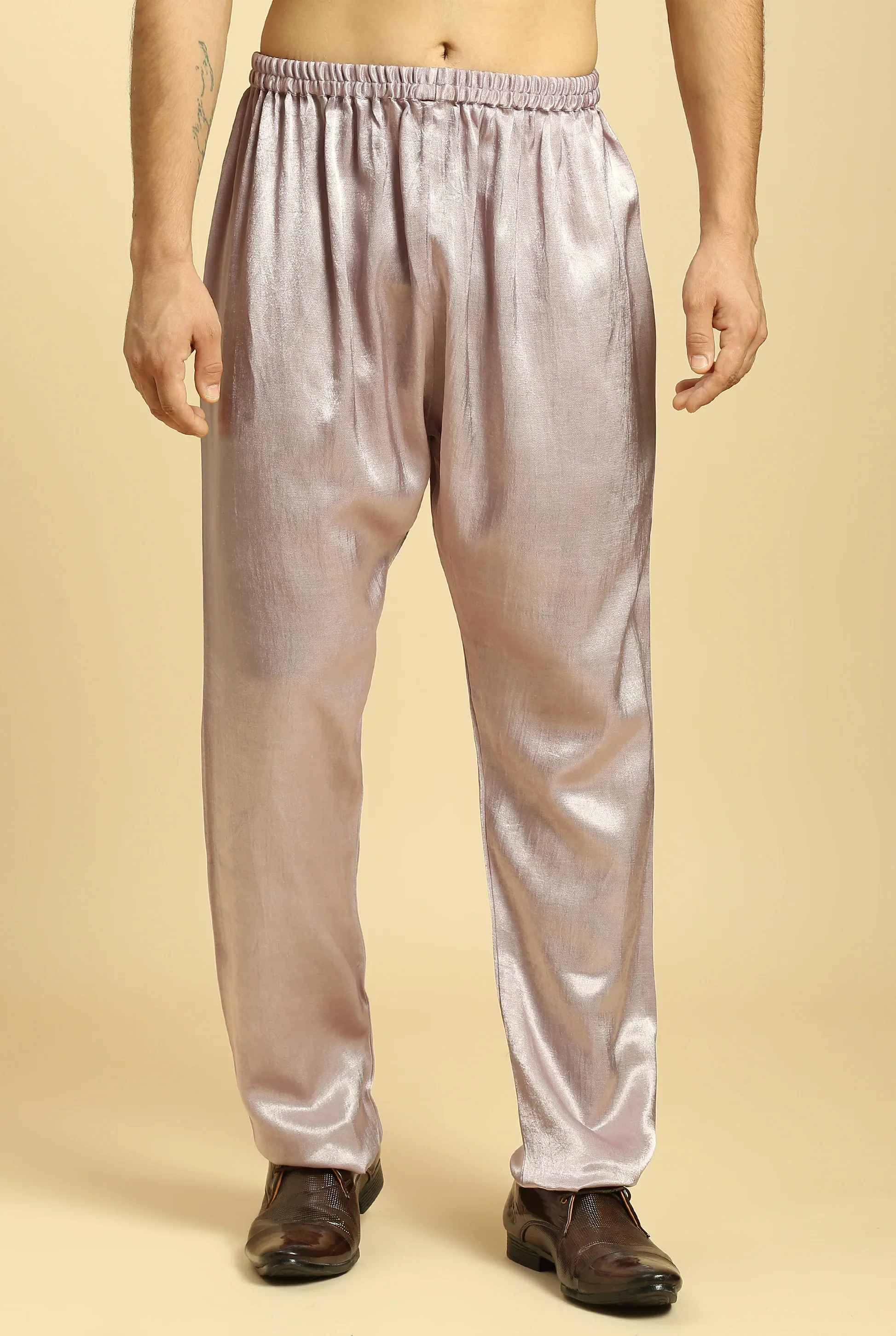 Lilac Embroidered Kurta With Pant - Image 5