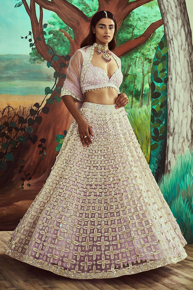 Lilac pearl lehenga set - Image 2