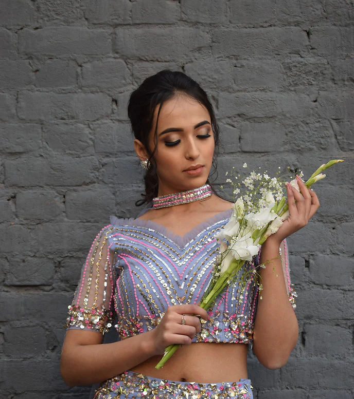 Lilac Rose Lehenga Set - Image 3