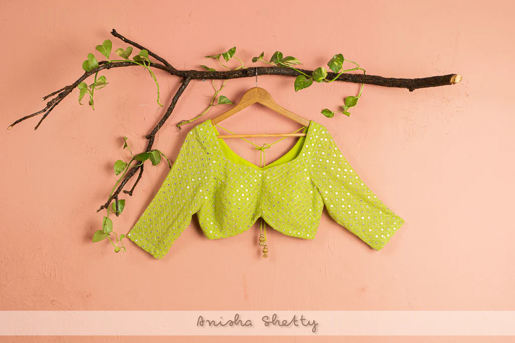 Lime Green Abla Lehenga Set - Image 2