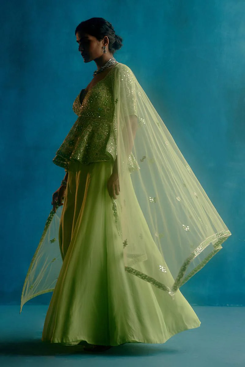 Lime Green Sharara Set - Image 3