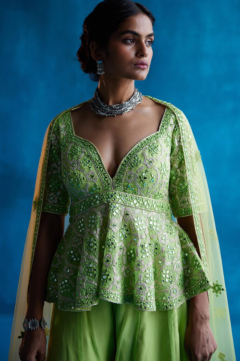 Lime Green Sharara Set - Image 5